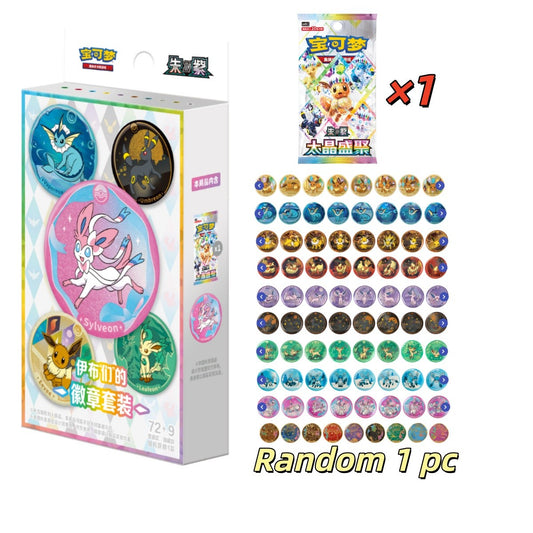 S-Chinese Scarlet & Violet Eeveelution Badge Set Box